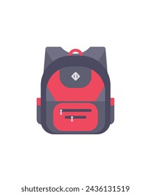 Illustration of a school bag with flat design