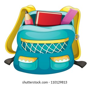 illustration of a school bag on a white background