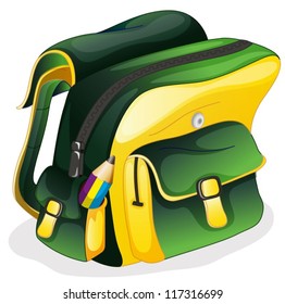 illustration of a school bag on a white background