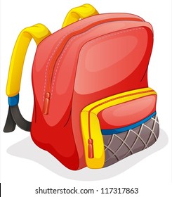 illustration of a school bag on a white background