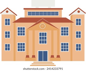 The Illustration Of School Building