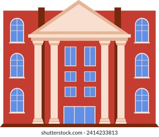 The Illustration Of School Building