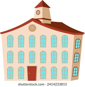 The Illustration Of School Building