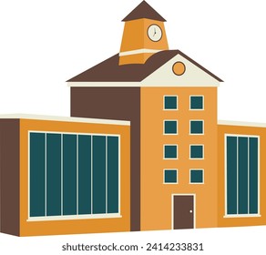 The Illustration Of School Building