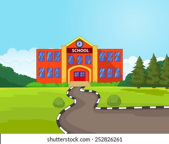 Illustration of school building