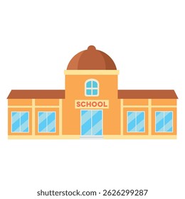 Ilustração do edifício de escola primária