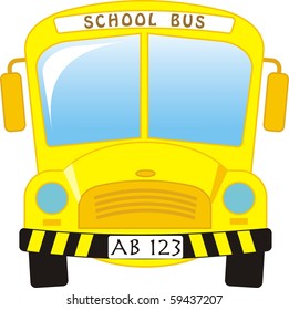 illustration of school bus cartoon