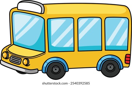 illustration of school bus outline white on background vector