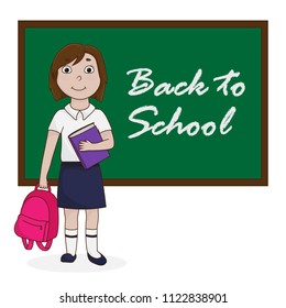 Illustration of school children cartoon Vector illustration