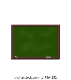 Illustration school green board isolated on white background - vector