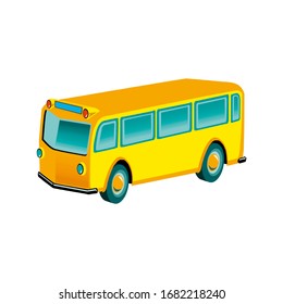 Illustration of school kids riding yellow schoolbus transportation education in EPS10