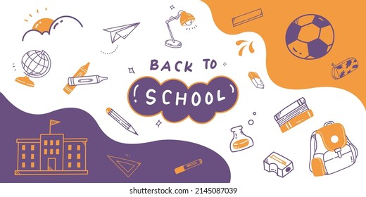 The Illustration Of School Stationery Vector Background
