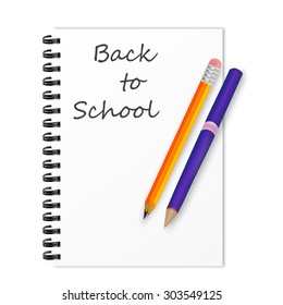 Illustration of school supplies back to school