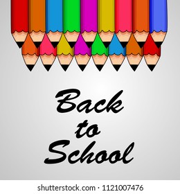 Illustration of school supplies for back to school background