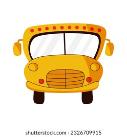 Illustration of school yellow schoolbus transportation education. Back to school. Vector illustration