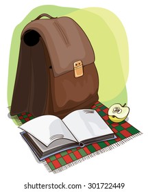 Illustration of a schoolbag