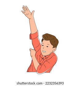 ilustración de estudiantes de escuela, personaje escolar con diseño simple