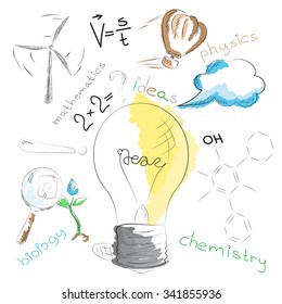 illustration of science drawings