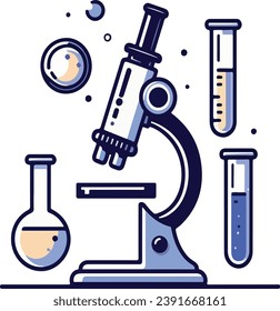 Illustration of science flat design vector