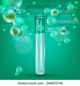 The illustration of science infographic. Vector image.