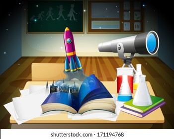 Illustration eines Wissenschaftslabors