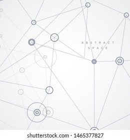 Illustration scientific experiment. Vector molecular connection and technology abstract connection