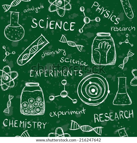 Similar – Chemiker und mathematische Zeichnungen auf Tafelhintergrund