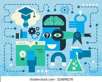 Illustration of scientific research concept abstract background