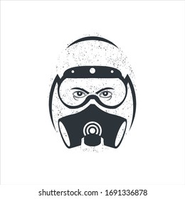 illustration of scientist in a hazmat vector suit.
hazmat people logo illustration for your campaign