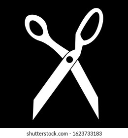 illustration of scissor icon, sticker,tshirt print, vector illustration