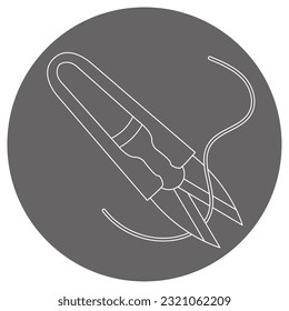 It is an illustration of scissors.