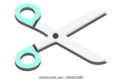 illustration of scissors with nice texture and soft color warna