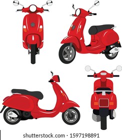 Illustration of scooter model sheet vector