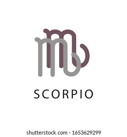 Illustration Scorpio zodiac astrology horoscope logo vector colorful design symbol