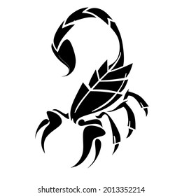 Illustration of a scorpion on a white background