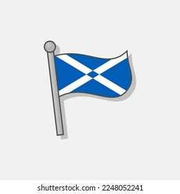 Ilustración de la plantilla de la bandera de Escocia