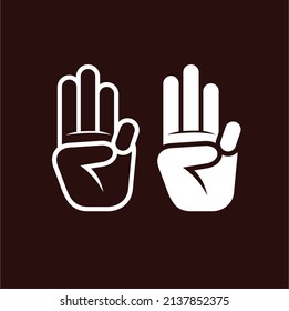 boy scout honor hand symbol