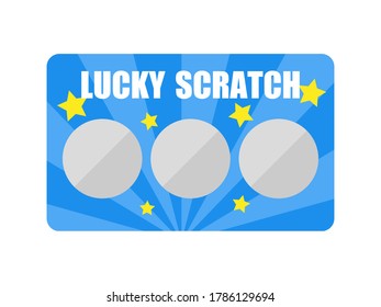 Illustration of scratch card lottery.