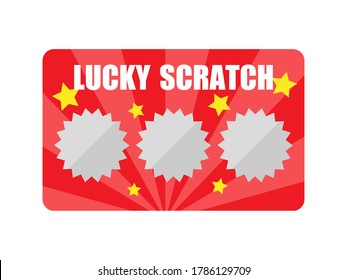 Illustration Of Scratch Card Lottery.
