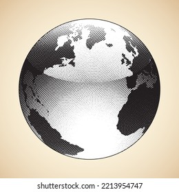 Ilustración de cartón de cartón grabado Ilustración de globo con relleno blanco aislado en un fondo blanco