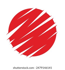 illustration of a scratched circle for background or other essay needs