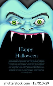 Illustration des schreienden Monsters für Halloween-Nachrichten