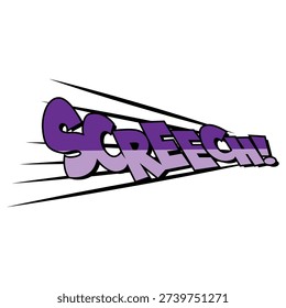 The Illustration of Screech Purple Comic Pop Art