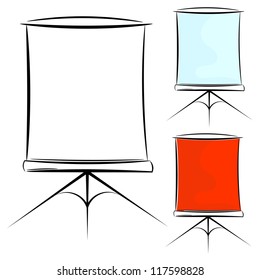 Illustration of a screen. eps10