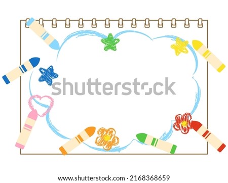 It is an illustration of scribbling with a crayon in a sketchbook.