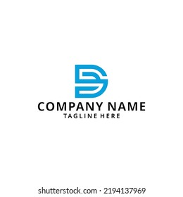 Illustration SD,DS letter logo design on luxury background. DS monogram initials letter logo concept. SD icon design.