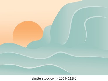 illustration of an sea background