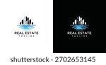 Illustration of a sea building logo. Vector logo design template elements of a sea building.