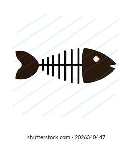 illustration of sea fish spines, river fish