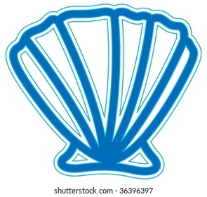 illustration of sea shell on white
